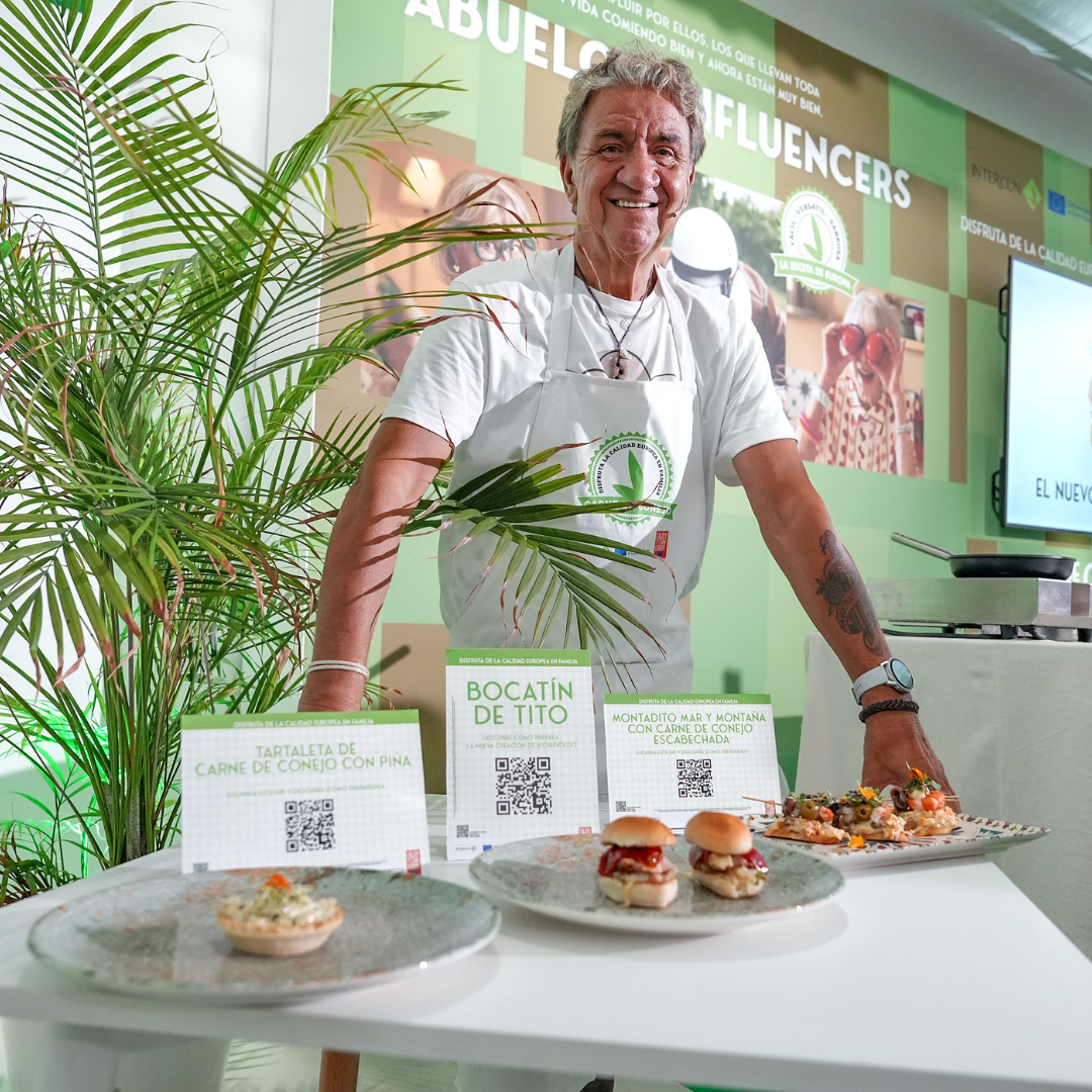 Chef Koldo en la presentacion de la campaña europea de Carne de Conejo