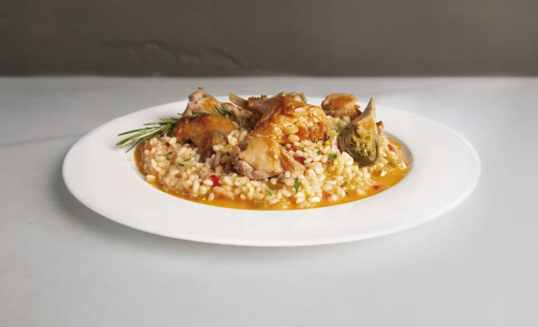 receta de arroz caldoso con carne de conejo